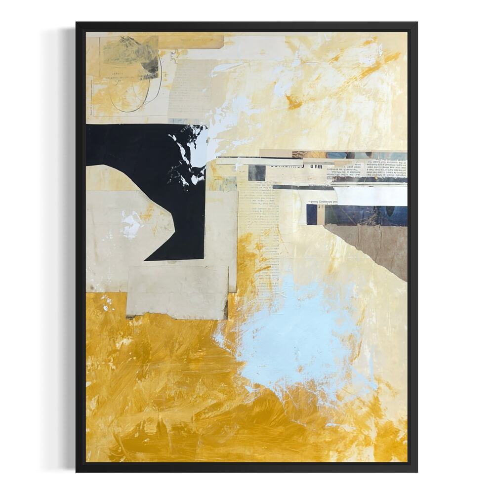 Original Mixed Media Modern Art Colllage Painting 18x24 "Monopsony" Signed